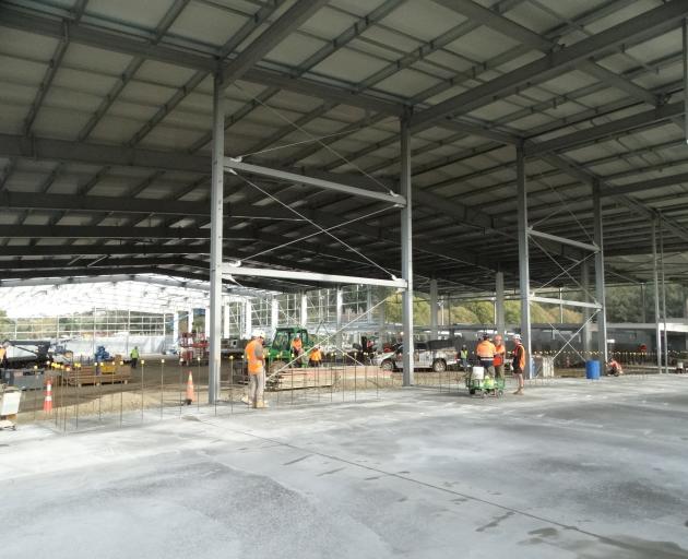 The interior of the event centre is progressing well.