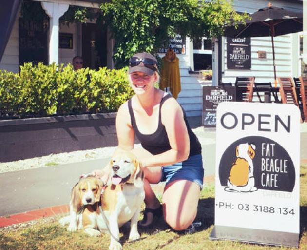 Lydia with Beagles Poppy and Norman. Photo: Supplied