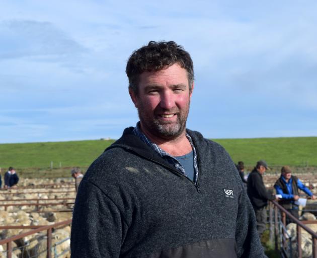 Simon Paterson, of Gimmerburn, offered fewer lambs than usual at the Waipiata Saleyards as...