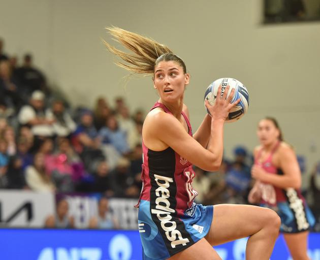 Georgia Heffernan in action for the Southern Steel in Dunedin on Monday. PHOTO: GREGOR RICHARDSON
