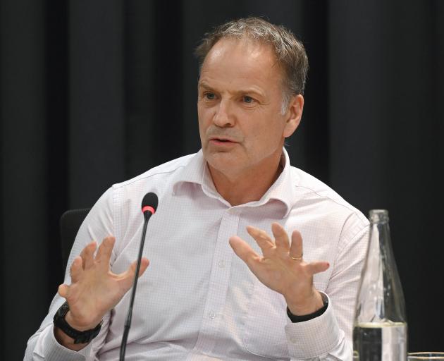 AB Lime general manager Steven Smith speaks at the DCC 2034 LTP at the Dunedin Public Art Gallery...