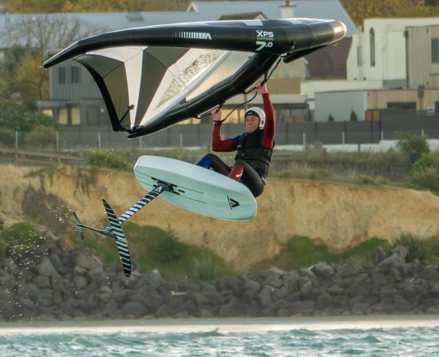 Brad Dennison’s face is a picture as he becomes airborne.

