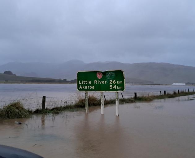 Flooding on State Highway 75. Photo: Caleb Clayton / Supplied