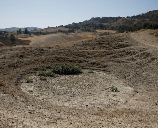 A dried lake as drought strikes the island of Sicily. PHOTO: REUTERS