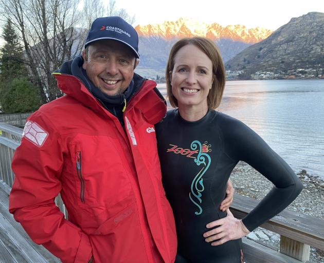 Coastguard Queenstown president Johnny Quinn and fundraising volunteer Sarah McGuinness. PHOTO:...