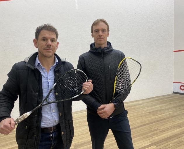 Queenstown Squash Club’s Dave Gardiner, left, and Hamish Foster are urging council to include...