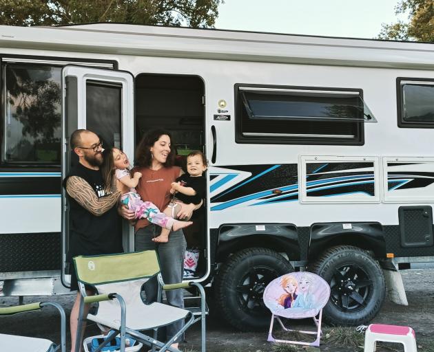 From left, Charles, Olive, 4, Emily and Teaumarino Looker, 1. PHOTO: SUPPLIED