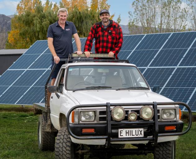 Cherry growers Mike Casey and Euan White have been doing donuts in the paddock in their newly...