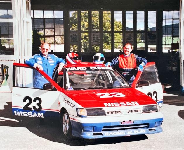 Grant Ward (left) with best friend and competitor on and off the track Bill Currie.