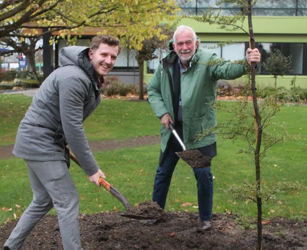 Gore District Mayor Ben Bell and Tamworth Mayor Russell Webb jumped on the shovels on Saturday...