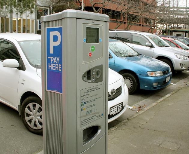A parking meter in the Christchurch CBD. Photo: Geoff Sloan