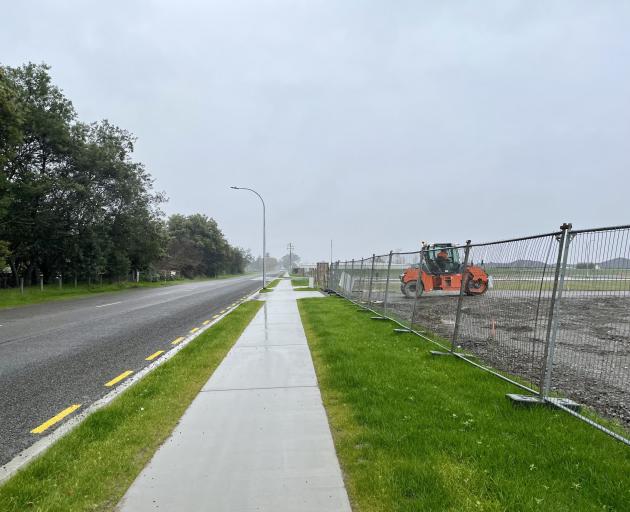 Dave McFarlane’s property is on the other side of Aerodrome Rd from the construction site. Photo:...