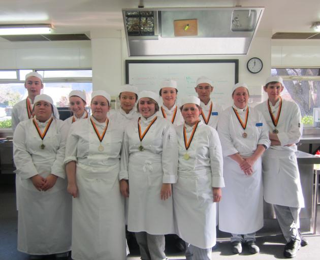 Cromwell-based hospitality students from Otago Polytechnic’s Central Otago campus. PHOTO: SUPPLIED