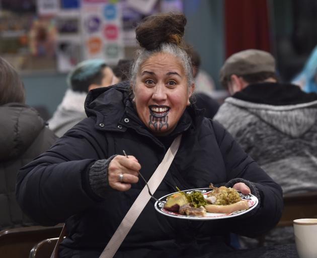 Tania Sharee Williams celebrates Matariki at the Araiteuru Marae in Dunedin yesterday. PHOTOS:...