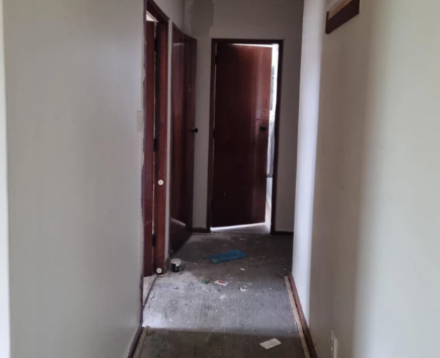The damage inside Kate's Mosgiel home. Photo: RNZ
