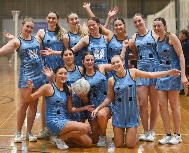 St Hilda’s Collegiate netballers (back from left) Tessa Steele, Charlee Farquhar, Caitlyn Ring,...
