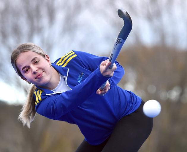 Rookie Black Stick Nina Murphy gets in some training ahead of the tour of the United States next...