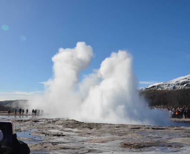 Geothermal action.