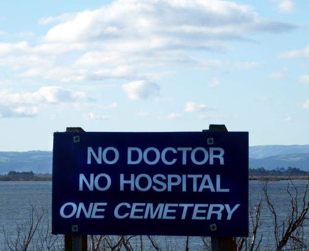 Waihola road safety sign. PHOTO: ODT FILES