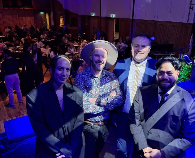 On stage at the Matariki 2025 event at the Queenstown Memorial Centre last night are (from left)...