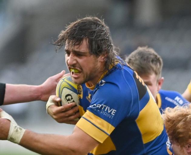 Taieri's Sam Fischli scored an important second half try in today's premier rugby match against...