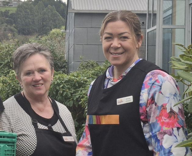 Otago Community Hospice head chef Rose Tamplin (left) and dedicated kitchen volunteer Aimee...