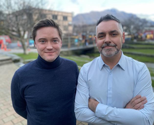 Q Property Valuations director Barry Murphy, left, with new property management business partner...