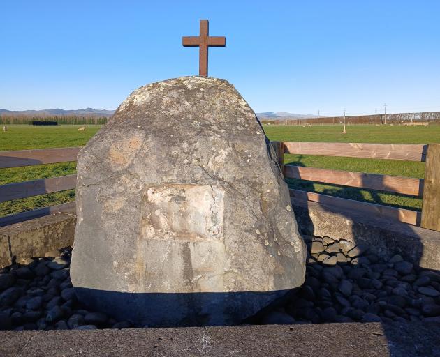 The site where the missing plaque used to live. Photo: Police