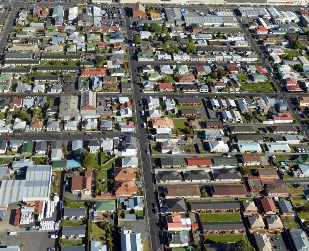 An aerial view of South Dunedin. Photo: ODT files