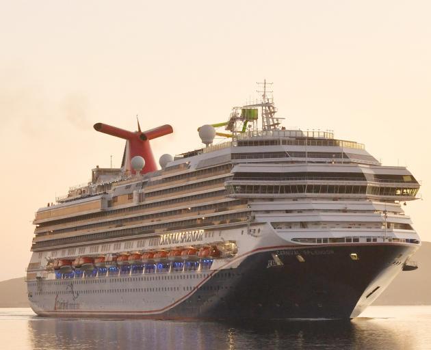 The Carnival Splendor, pictured last year, will be the first cruise ship to visit Dunedin this...