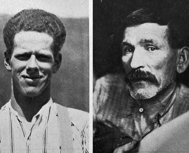Gordon Archer (left) and Hugh Daly. — Otago Witness, 13.10.1925    COPIES OF PICTURE AVAILABLE...