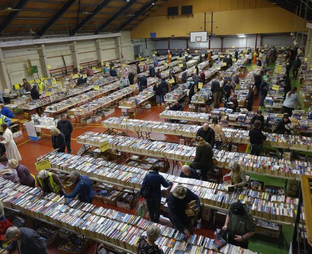 The Ashburton Rotary Club was left with 16 tonnes of unwanted material from Bookarama 2025. Photo...