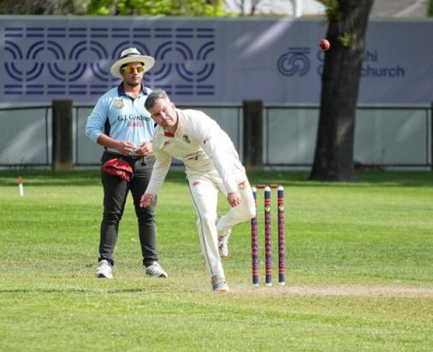 Sydenham seamer Tom Agnew has five wickets in his side's match against Burnside. PHOTO: KEVIN...
