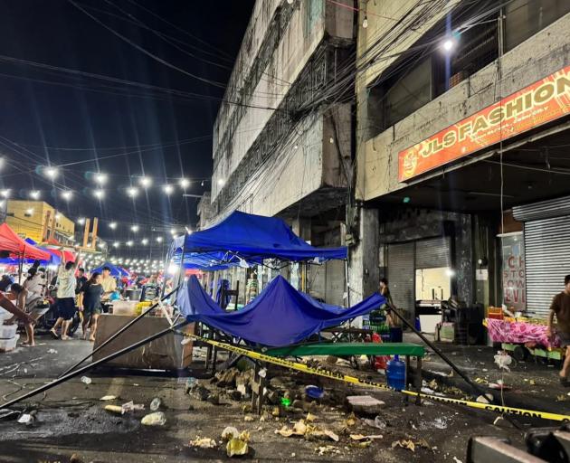 Damage in Cebu City following the powerful quake. Photo by Handout/Cebu Governor's Office/Anadolu...