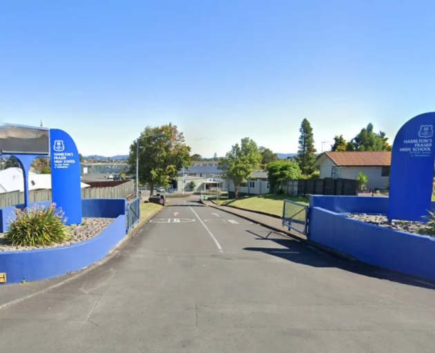 The boy was assaulted outside Hamilton's Fraser High School. Photo: Google Maps
