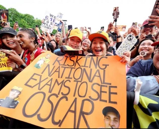 Oscar Piastri was a firm favourite with the crowds in Singapore.