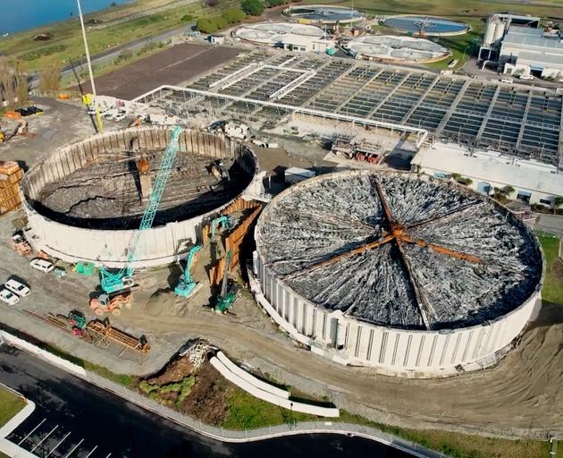 The trickling filters at the Christchurch Wastewater Treatment Plant were damaged by a fire in...