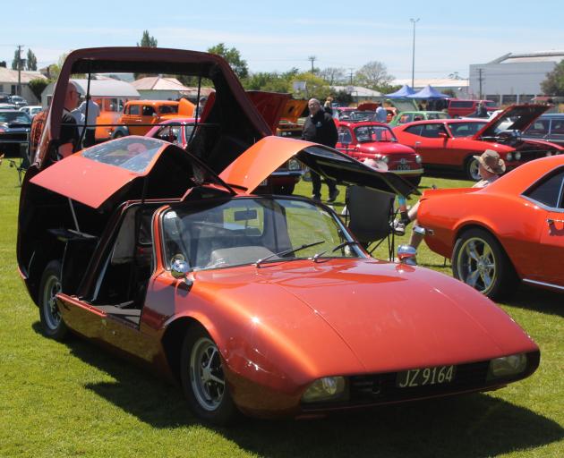 Among the cars on display at the "Motoring Mad" car rally at Tulloch Park in Mataura yesterday...