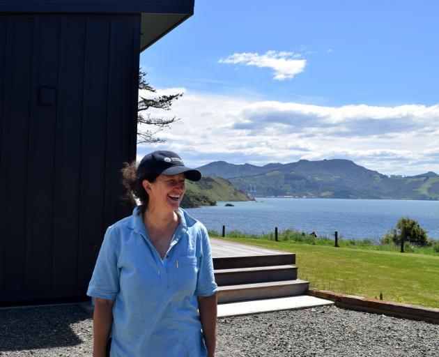 Sheep and beef farmer Paula Cross at tourist accommodation Blimeys on Roselle Farm in Portobello....