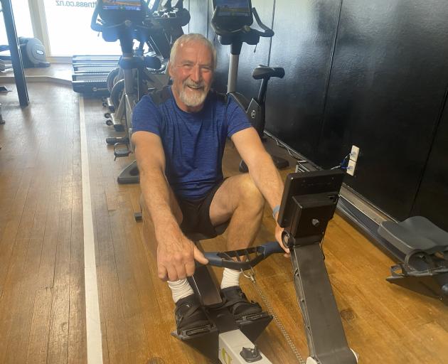 Allan Hallberg on the trusty Concept2 indoor rowing machine which helped him row to glory. PHOTOS...