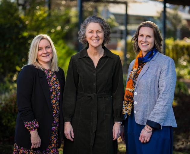Te Rau Horopito's senior leadership team (from left) Bec Hart, Jo Grant, and Andie Woolford....