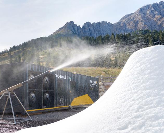 NZSki is constructing a snow factory at Coronet Peak, similar to the one pictured in action at...