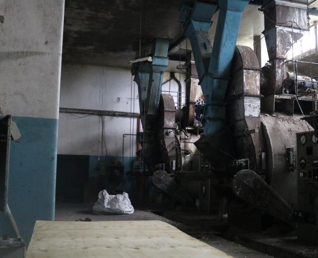 Old machinery, mostly from Northern Ireland, on the ground floor of the old Oamaru Hospital...