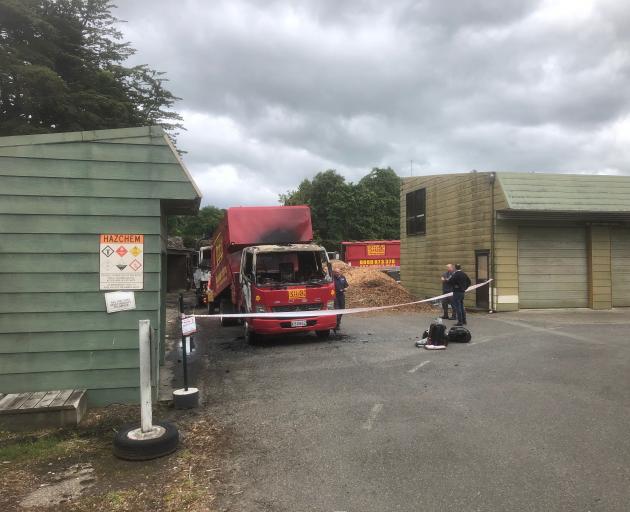 Trucks belonging to Christchurch company Treetech were damaged by fire at Invercargill's Queens...