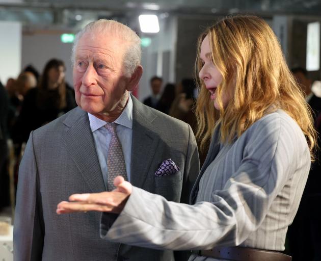 King Charles with designer Stella McCartney. Photo: Reuters
