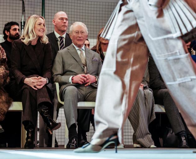 King Charles attended the opening show of London Fashion Week on Thursday. Photo: Richard Pohle...