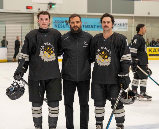 The southern contingent in the Ice Blacks includes Dunedin Thunder players Ian Audas (left) and...