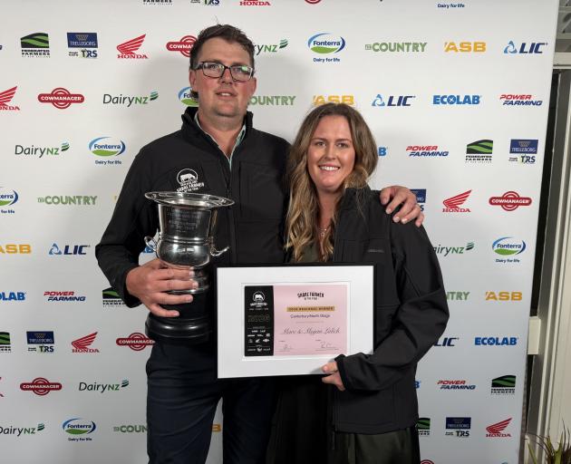 Marc and Megan Lalich were named Canterbury/North Otago Share Farmers of the Year. PHOTO:...