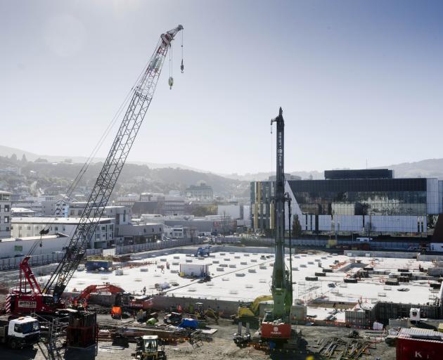 The concrete slab for the Dunedin Hospital inpatient building, completed earlier this month....