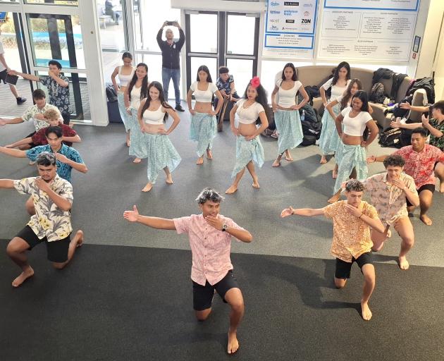 Students in the exchange programme perform. PHOTO: SUPPLIED
